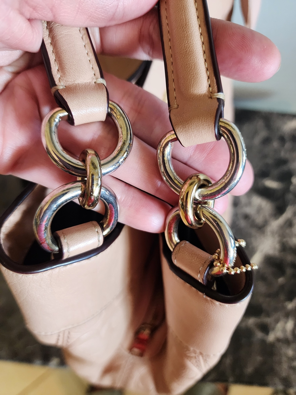 Coach Lexy Shoulder Bag In Nude Pink With Puffed Monogram - Picture 14 of 15